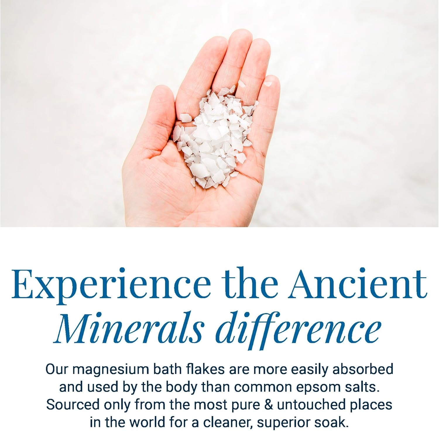 Magnesium Bath Flakes of Pure Genuine Epsom Salts